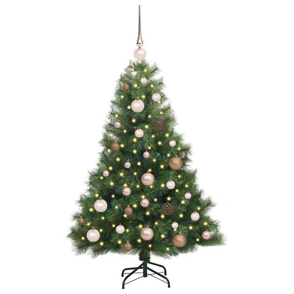 vidaXL &Aacute;rvore de Natal Artificial com 150 LEDs Verde 120 cm PE e PVC