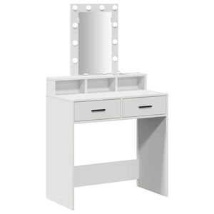 vidaXL Mesa de vestir Branco 79 x 41 x 140 cm Derivados de Madeira