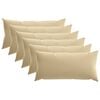 vidaXL Capa almofada 6 pcs HEERLEN Bege 40 x 70 cm Poli&eacute;ster