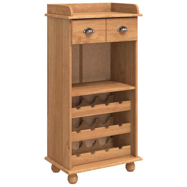 vidaXL Armário de Vinho ASKIM Castanho 57 x 37 x 114 cm