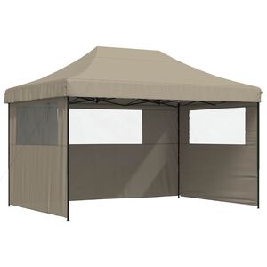 vidaXL Tenda de Festa 279 x 410 x 315 cm Cinzento-acastanhado