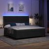 vidaXL Cama Box com colch&atilde;o com led Preto 200 x 200 cm Veludo