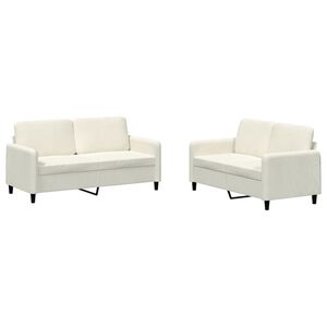 vidaXL 2 pcs conjunto de sof&aacute;s veludo cor creme