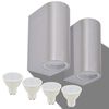 vidaXL Candeeiros parede LED superior/inferior p/ext., 2 pcs, redondo