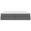 vidaXL Cama com arruma&ccedil;&atilde;o e colch&atilde;o Cinza Escuro 200 x 200 cm