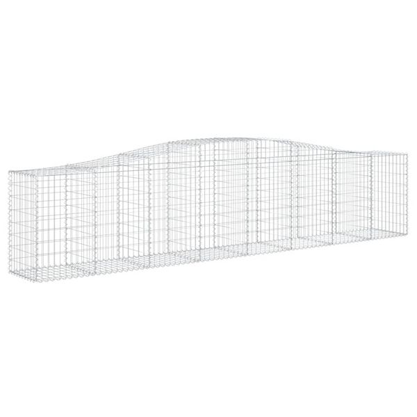 vidaXL Cestos gabi&atilde;o arqueados 10pcs 400x50x80/100cm ferro galvanizado