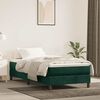 vidaXL Cama com molas/colch&atilde;o 80x200 cm veludo verde-escuro