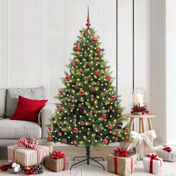 vidaXL &Aacute;rvore de Natal Artificial Articulada 300 LEDs Verde 180 cm