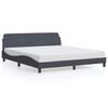 vidaXL Estrutura de cama Dover cinza escuro 180x200 cm em veludo