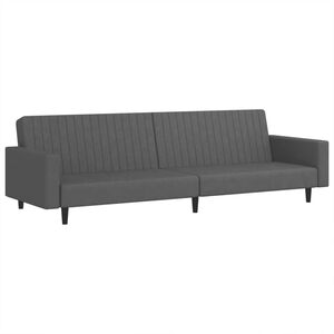 vidaXL Sof&aacute;-cama de 2 lugares veludo cinzento-escuro