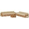 vidaXL Conjunto de Sof&aacute;s para Exterior 9 pcs Natural e Bege