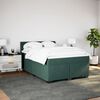 vidaXL Cama com molas/colchão 160x200 cm veludo verde-escuro