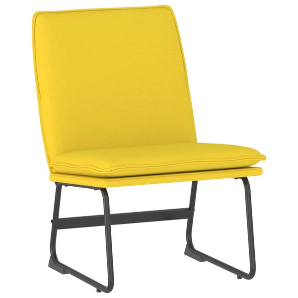 vidaXL Cadeira lounge 52x75x76 cm tecido amarelo-claro