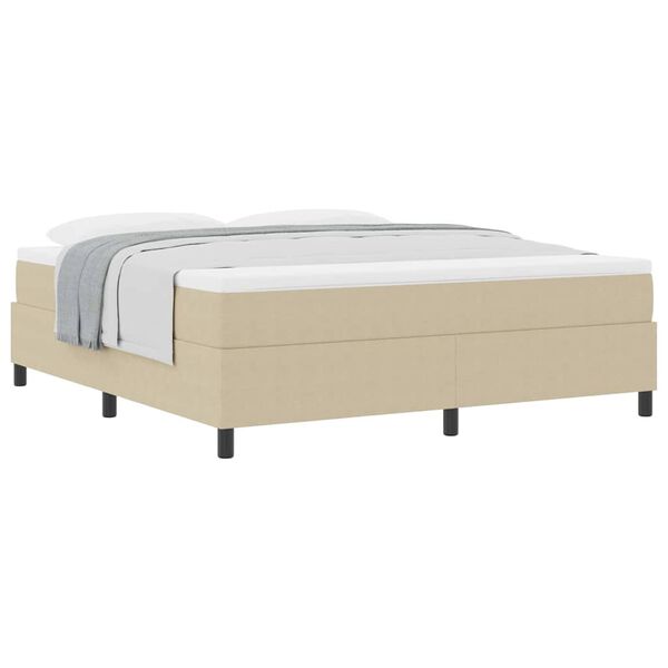 vidaXL Cama Box Cinza Claro e Branco 180 x 200 cm