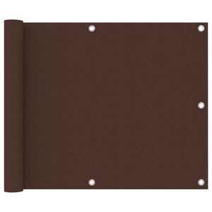 vidaXL Tela de varanda 75x300 cm tecido Oxford castanho