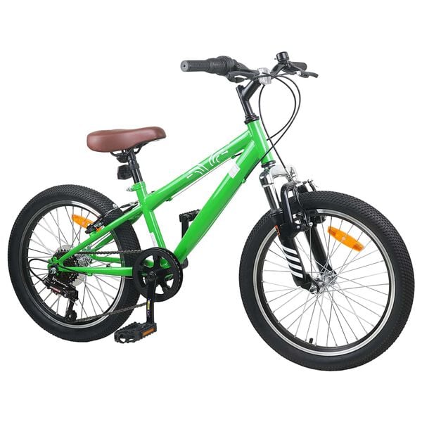 vidaXL Kids Mountain Bike 20 Polegadas 6-Speed para 5-8 anos Verde