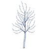 vidaXL &Aacute;rvore de Natal LED de parede 150 cm 140 LED Azul A&ccedil;o Preto