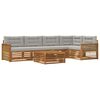 vidaXL Conjunto de Sof&aacute;s para Exterior 6 pcs Natural e Cinzento-Claro
