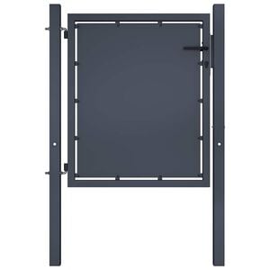 vidaXL Port&atilde;o de jardim em a&ccedil;o 100x75 cm antracite