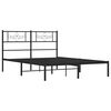 vidaXL Estrutura de cama com cabeceira 120x190 cm metal preto