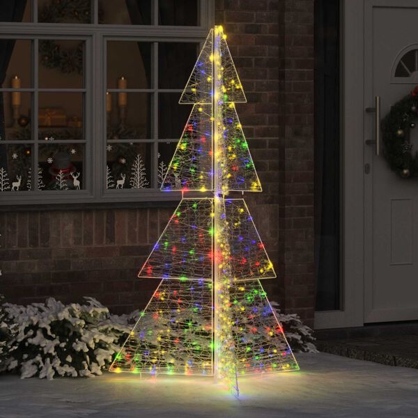 vidaXL &Aacute;rvore de Natal com 240 LEDs Multicolor 180 cm Acr&iacute;lo