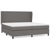 vidaXL Cama com molas/colch&atilde;o 200x200 cm couro artificial cinzento