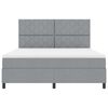 vidaXL Cama Box com fitas LED Cinzento-claro 180 x 200 cm tecido