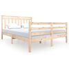 vidaXL Estrutura de cama king size 150x200 cm madeira maci&ccedil;a