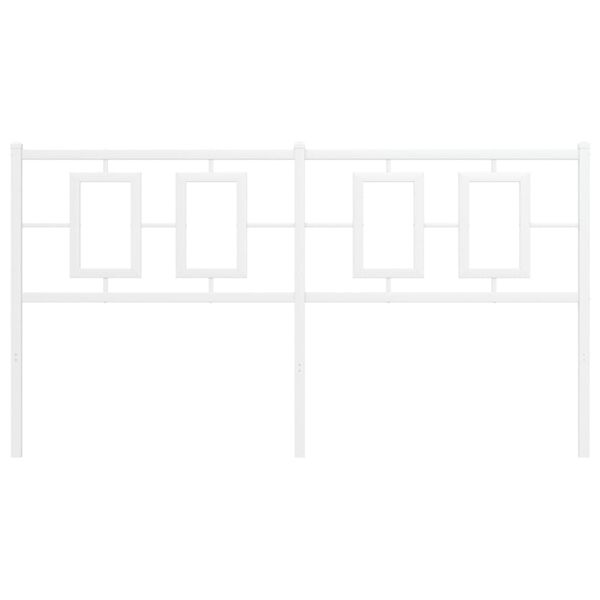 vidaXL Cabeceira de cama 150 cm metal branco