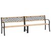 vidaXL Banco de jardim duplo 238 cm madeira de abeto chin&ecirc;s