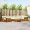 vidaXL Conjunto de Sof&aacute;s para Exterior 8 pcs Natural e Creme