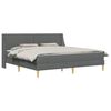 vidaXL Estrutura de cama com colch&atilde;o Cinza Escuro 180 x 200 cm tecido