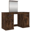 vidaXL Toucador com espelho 130x50x132,5 cm cor carvalho fumado