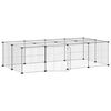 vidaXL Gaiola p/ animais de 20 pain&eacute;is c/ porta 140x70x35 cm a&ccedil;o preto