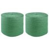 vidaXL Corda de Juta 2 pcs Verde 100% juta Tossa