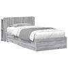 vidaXL Estrutura de Cama com Armazenamento Sonoma cinzento 75 x 190 cm