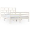 vidaXL Estrutura de cama 140x200 cm madeira de pinho maci&ccedil;a branco