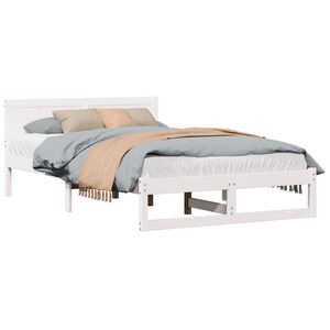 vidaXL Estrutura da Cama com cabeceira Branco 140 x 190 cm