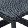 vidaXL 3 pcs conj. lounge jardim c/ almofad&otilde;es vime PE cinzento-escuro