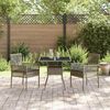 vidaXL Conjunto de Jantar para Jardim 3 pcs Cinzeto Rattan Sintético