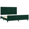vidaXL Estrutura de cama sem colch&atilde;o 160x200 cm veludo verde-escuro
