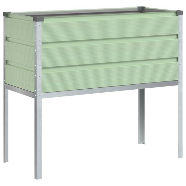 vidaXL Floreira Verde Pastel 100 x 45 x 90 cm A&ccedil;o Galvanizado
