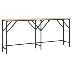 vidaXL Mesa consola 180x29x75 cm derivados de madeira carvalho sonoma