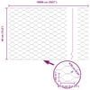 vidaXL Poste de Cerca Prateado 100 x 0,4 m (malha de 50 mm) A&ccedil;o