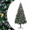 vidaXL &Aacute;rvore de Natal Artificial Verde 210 cm PVC, A&ccedil;o e Pl&aacute;stico