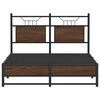 vidaXL Estrutura cama s/ colch&atilde;o derivados madeira carvalho castanho