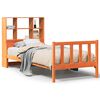 vidaXL Cama com estante sem colch&atilde;o 75x190 cm madeira maci&ccedil;a