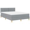 vidaXL Cama Box Spring LED Cinzento-claro 160 x 200 cm tecido