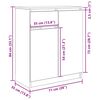 vidaXL Aparador c/ gaveta 71x35x84 cm derivados de madeira branco