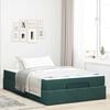 vidaXL Estrutura de cama com colch&atilde;o com colch&atilde;o 2 pcs Verde Veludo